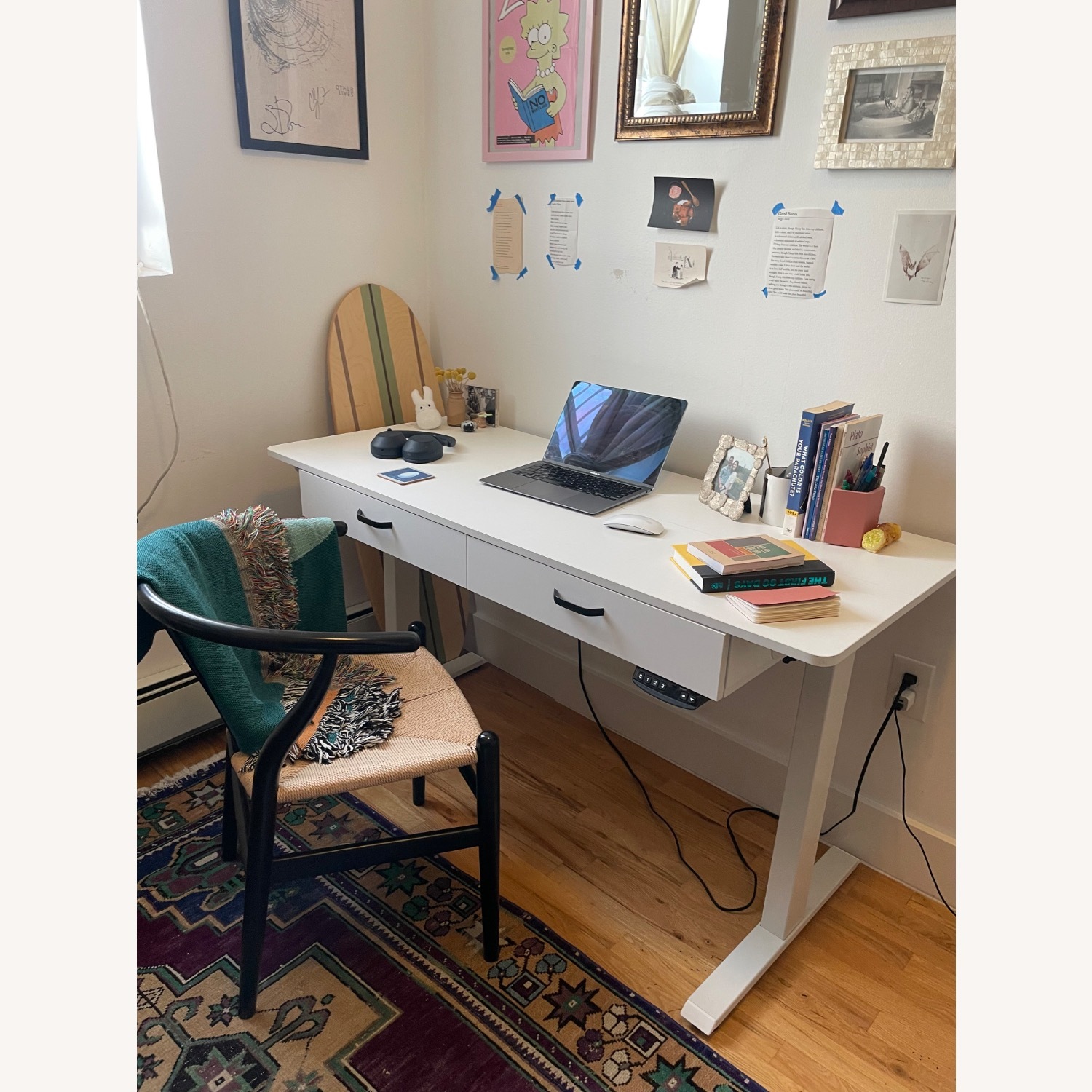 Bed Bath & Beyond White Electonic Standing Desk - image-7