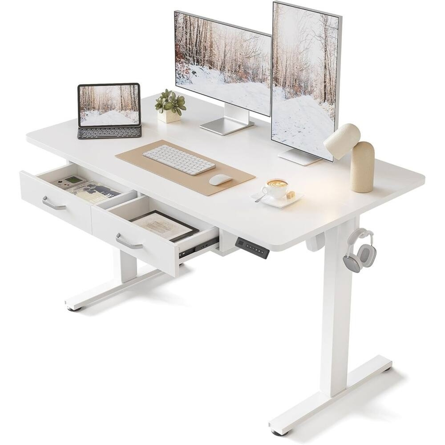 Bed Bath & Beyond White Electonic Standing Desk - image-10
