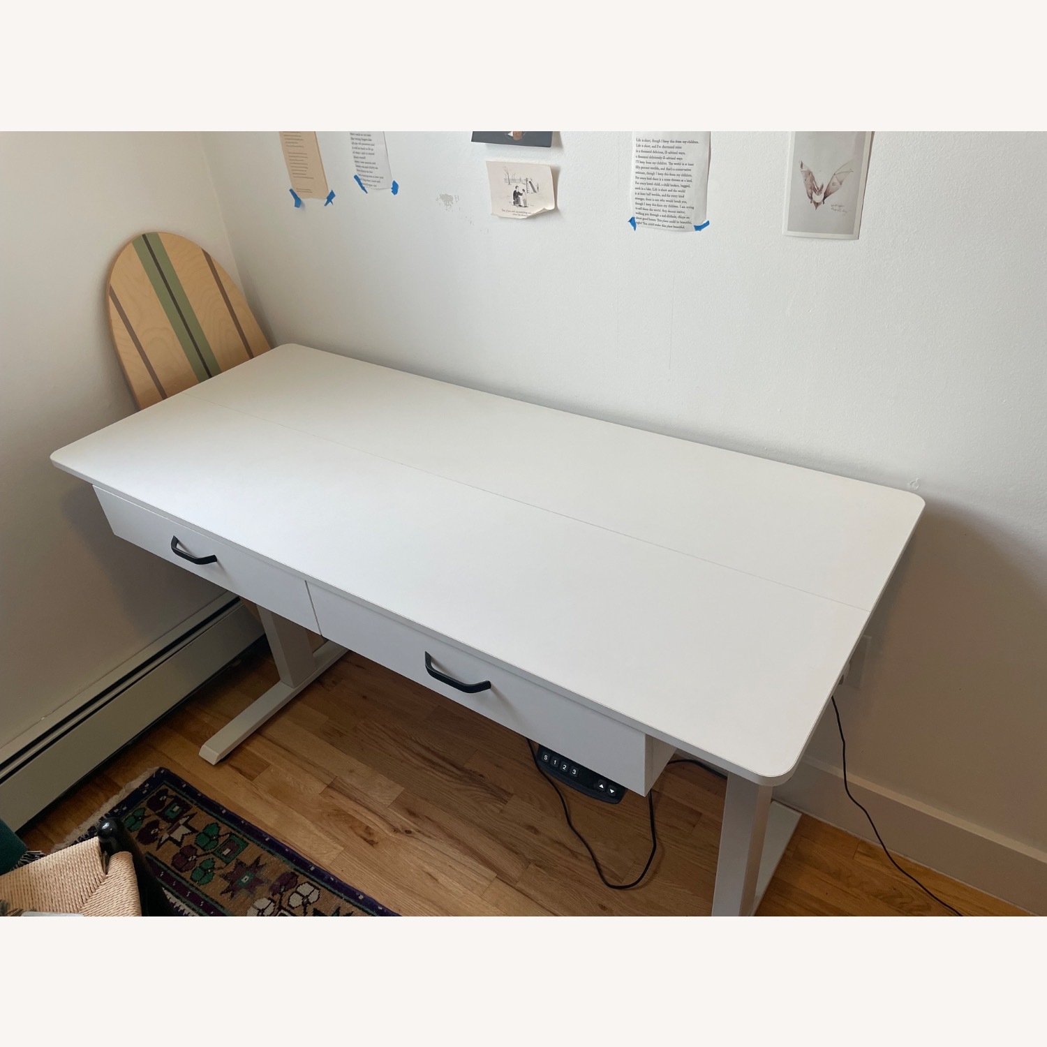 Bed Bath & Beyond White Electonic Standing Desk - image-3