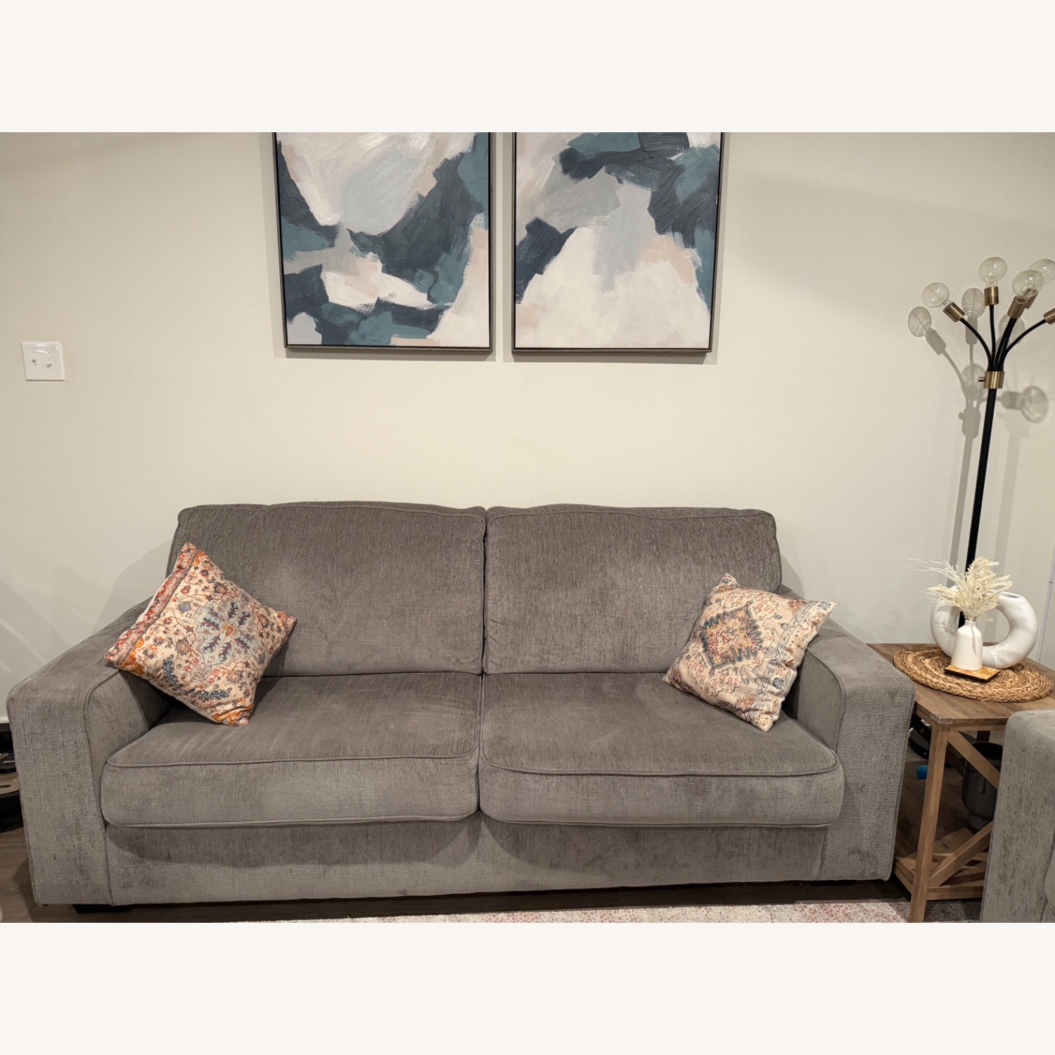 Ashley Furniture Altari Light Gray Fabric 2 Seater Sofa - image-3
