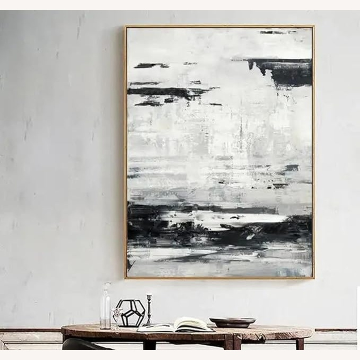 Abstract Oil Canvas Framed in Gunmetal - image-6