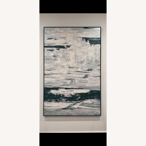 Used Abstract Oil Canvas  Framed in Gunmetal  for sale on AptDeco