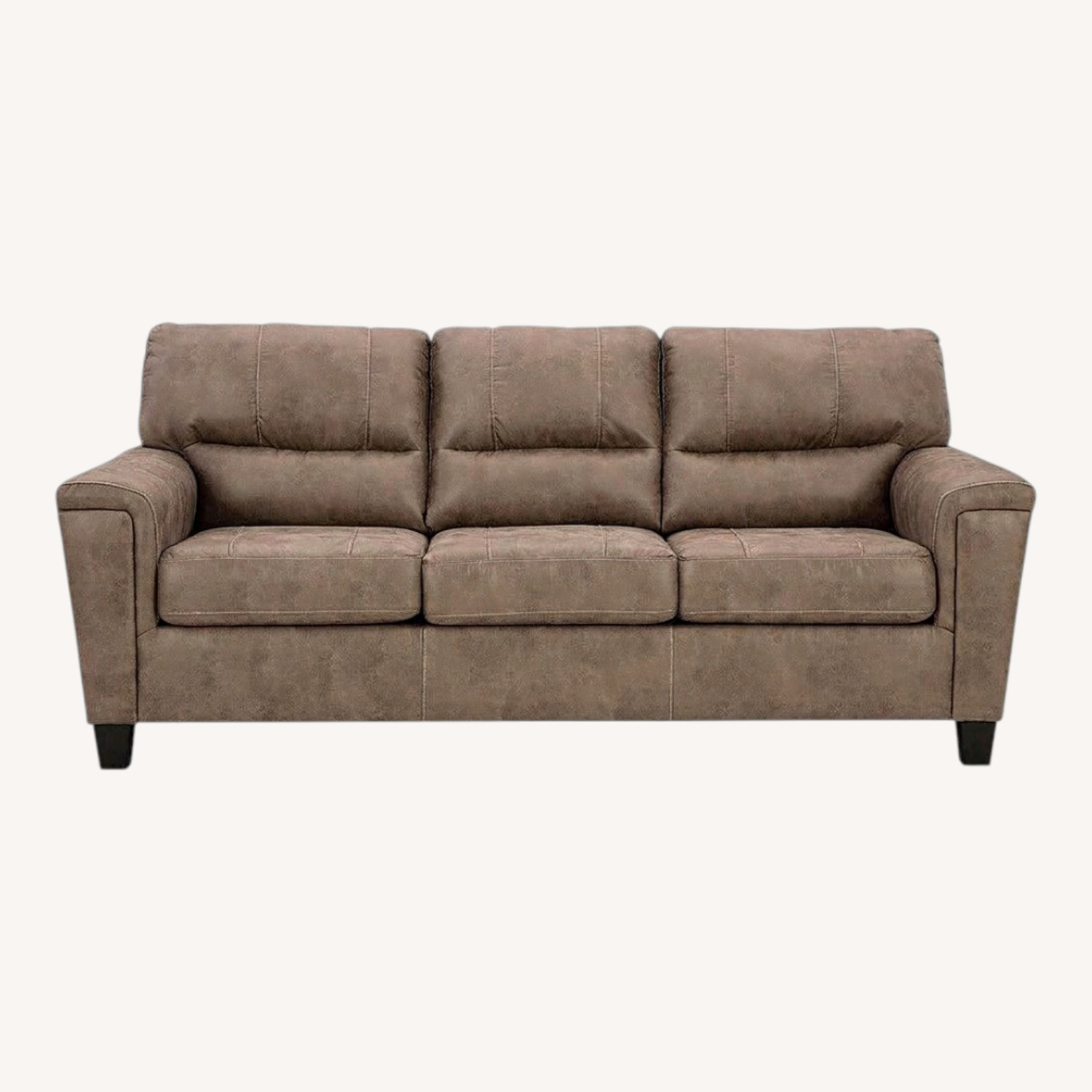 Faux Suede Sofa - image-0