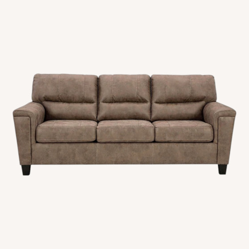 Used Faux Suede Sofa for sale on AptDeco