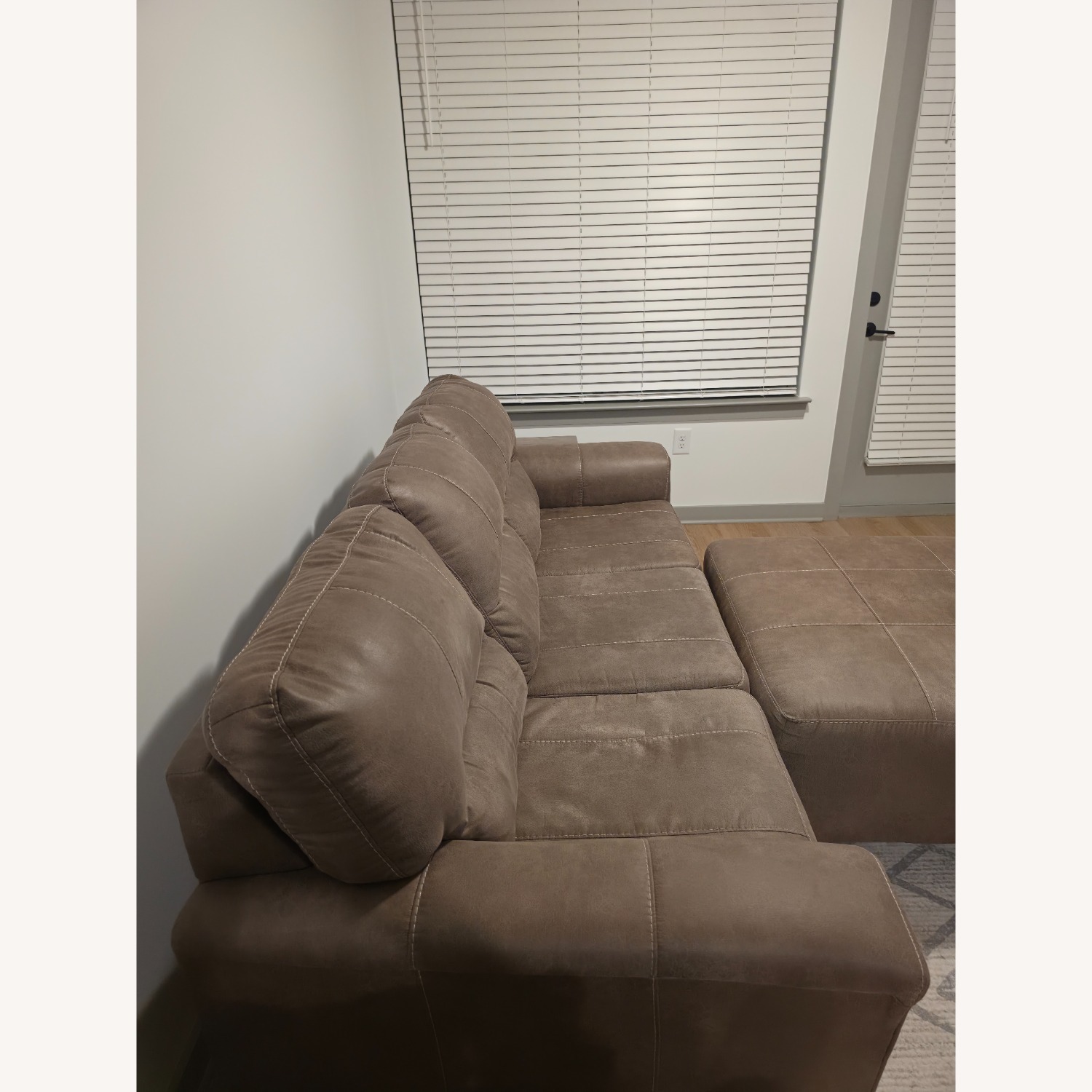 Faux Suede Sofa - image-3