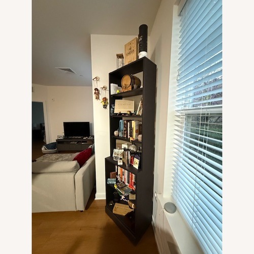 Used IKEA Havsta Tall Bookcase Dark Brown Wood  for sale on AptDeco