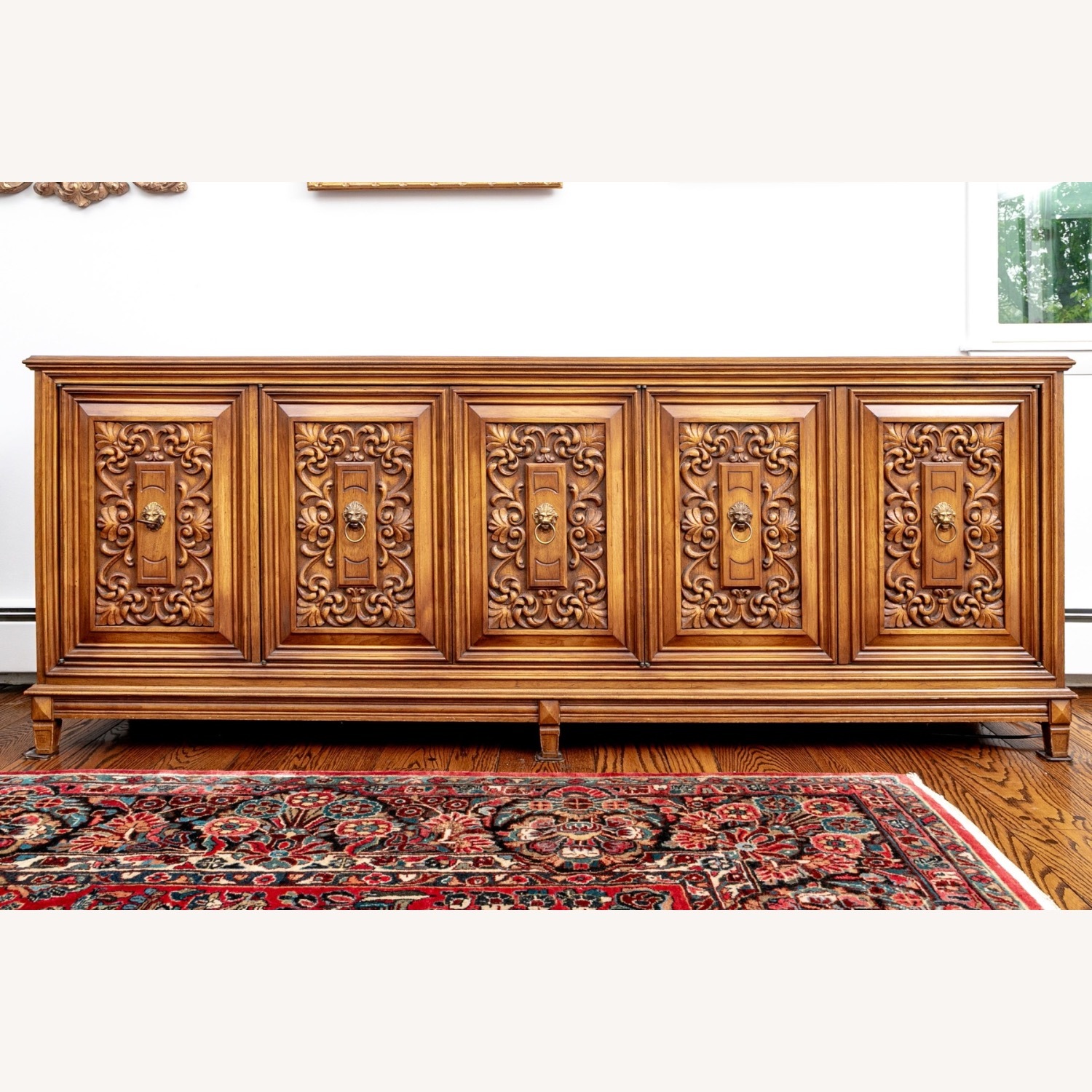 Vintage/Antique Dark Brown Wood Sideboard - image-1