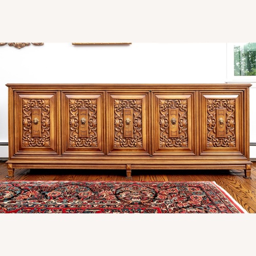 Used Vintage/Antique Dark Brown Wood Sideboard for sale on AptDeco