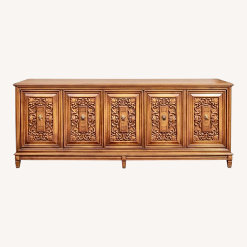 Used Vintage/Antique Dark Brown Wood Sideboard for sale on AptDeco