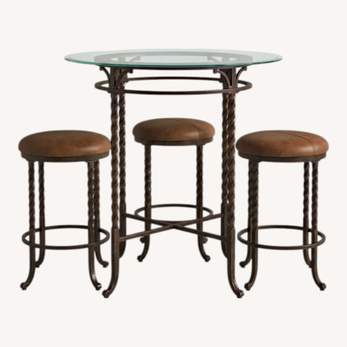 Used Ashley Furniture Gold Metal Dining Sets for sale on AptDeco