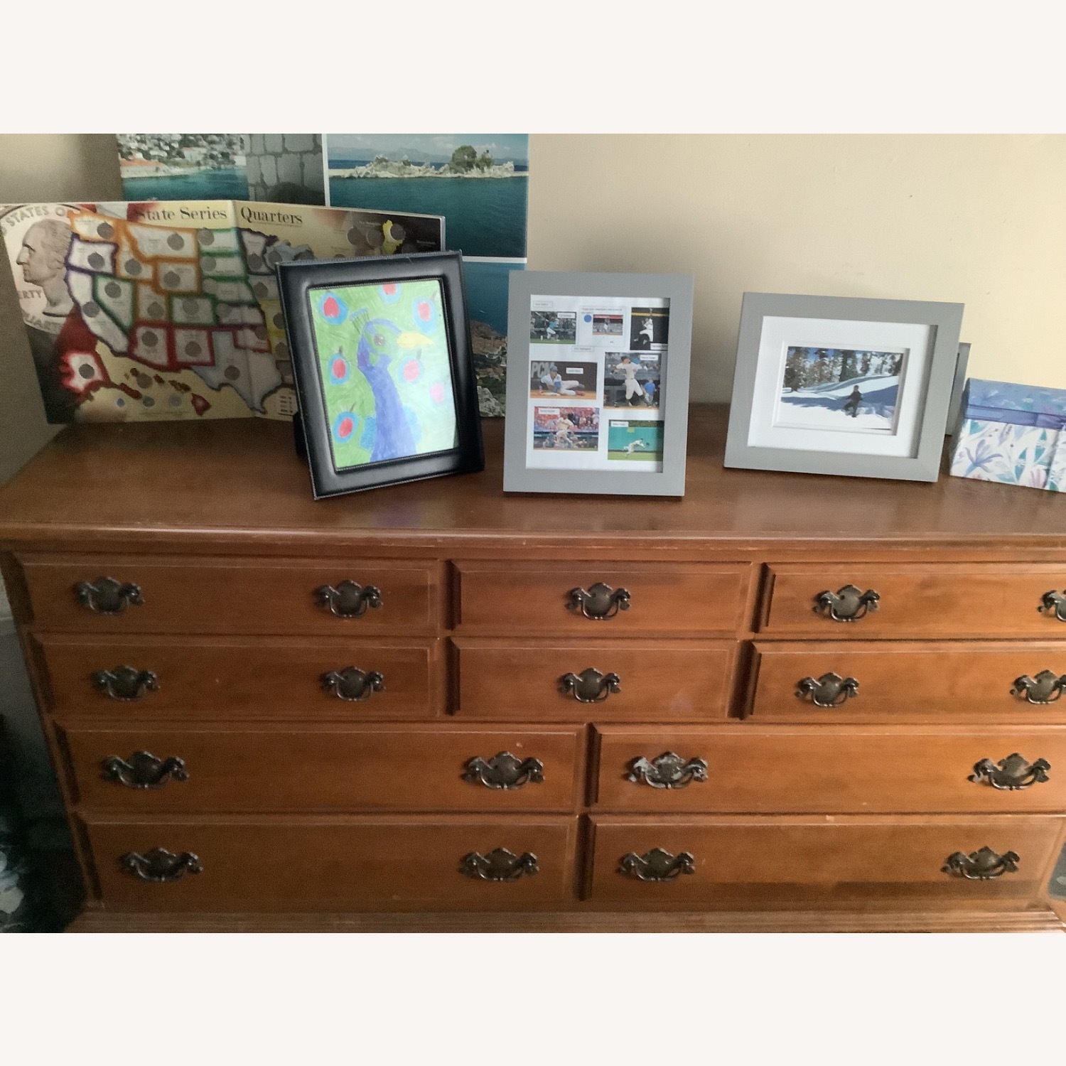 Ethan Allen 3 Piece Set Maple Triple Dresser - image-1