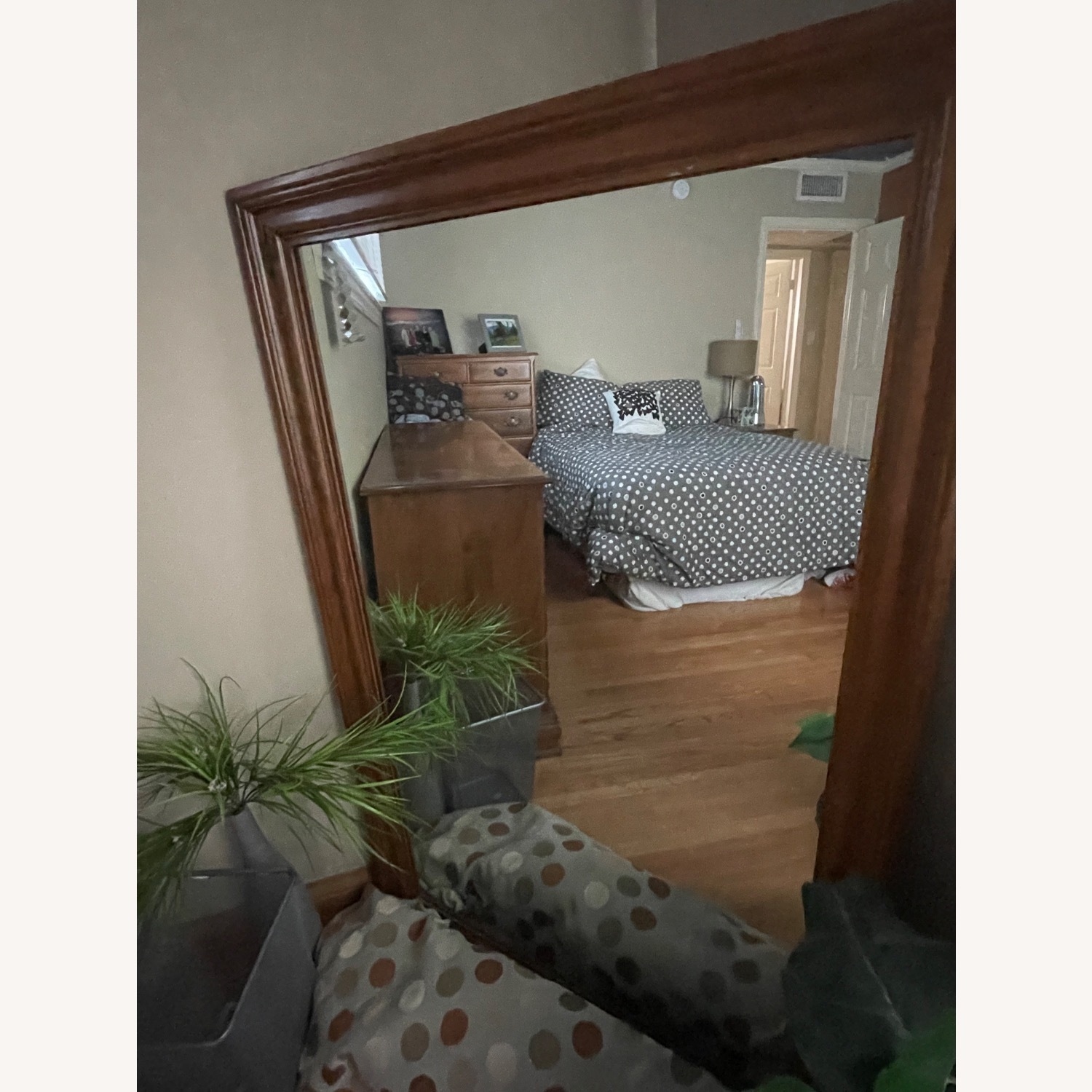 Ethan Allen Large Maple Frame Dresser/Wall Mirror - image-1