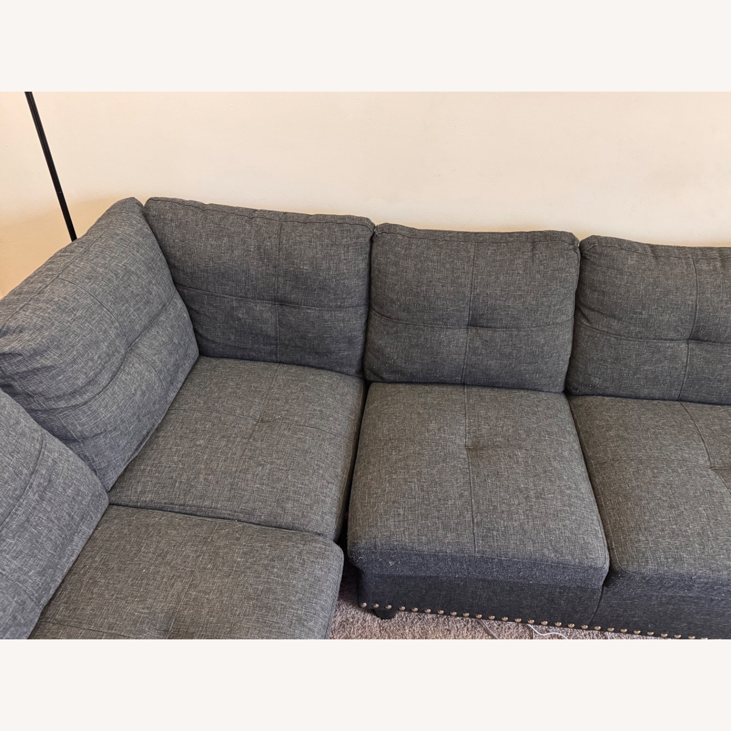 Wayfair Dark Gray Fabric 3+ Piece Sectional - image-3