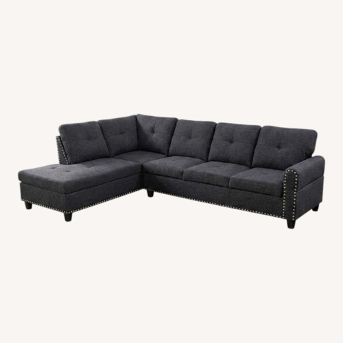 Used Wayfair Dark Gray Fabric 3+ Piece Sectional for sale on AptDeco
