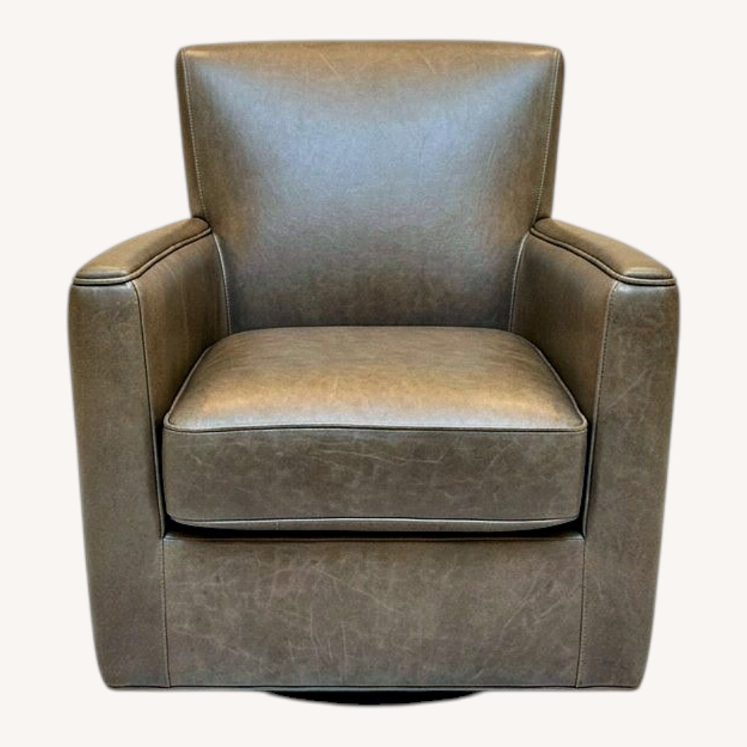 Pottery Barn Irving Square Arm Leather Chair - image-12