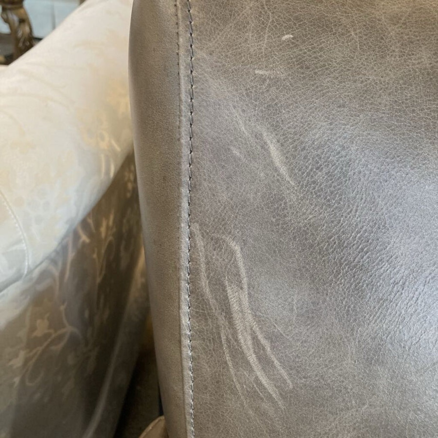 Pottery Barn Irving Square Arm Leather Chair - image-7