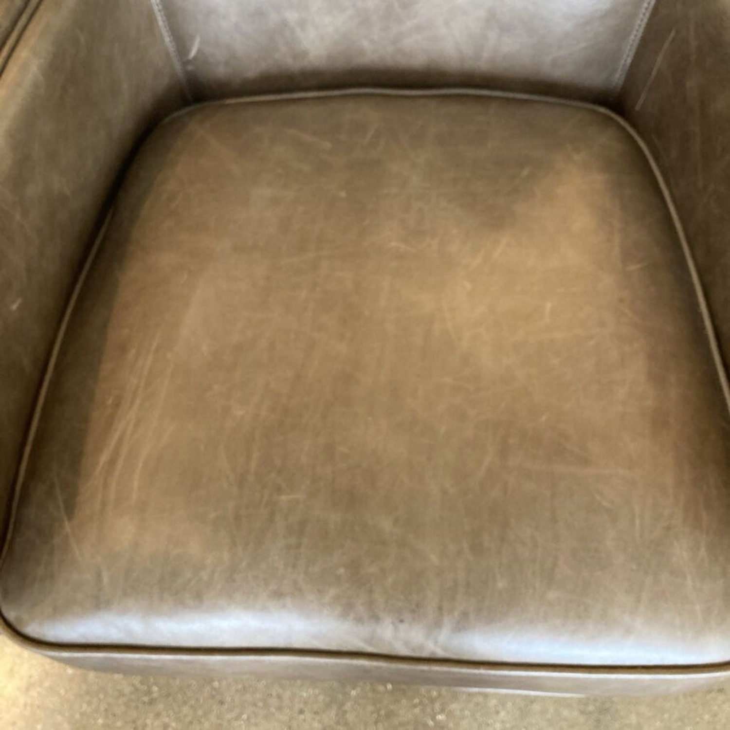 Pottery Barn Irving Square Arm Leather Chair - image-6