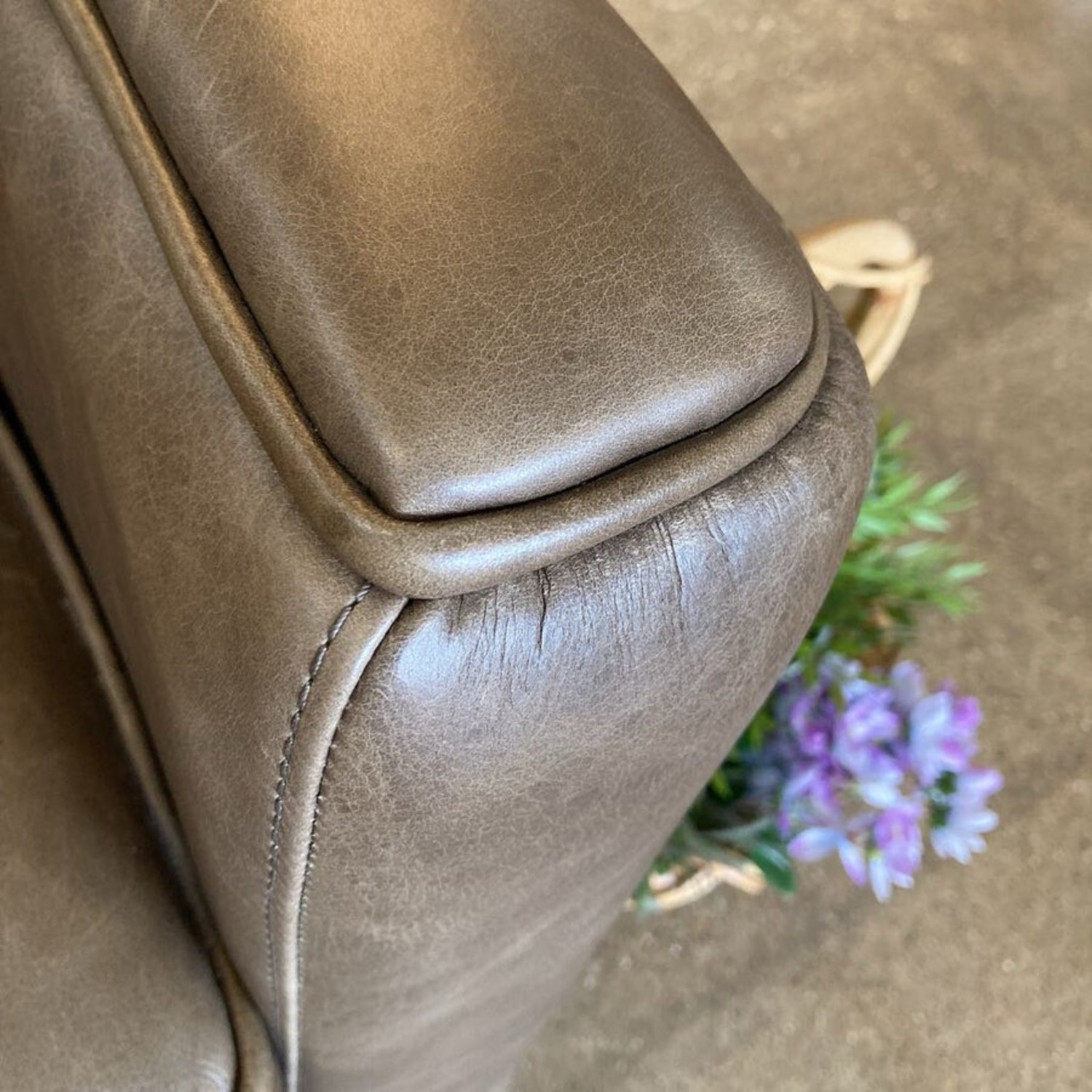 Pottery Barn Irving Square Arm Leather Chair - image-5