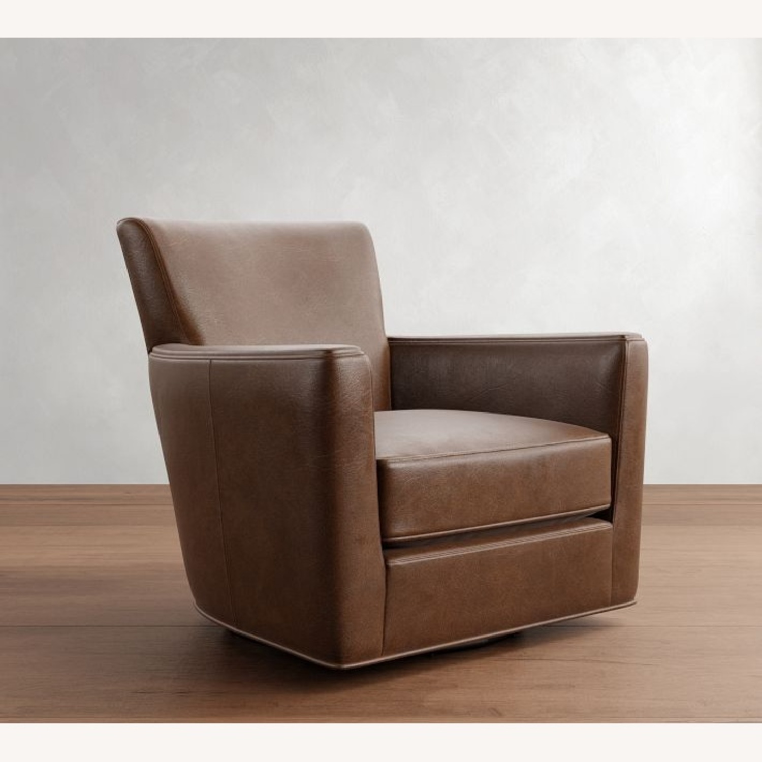 Pottery Barn Irving Square Arm Leather Chair - image-13