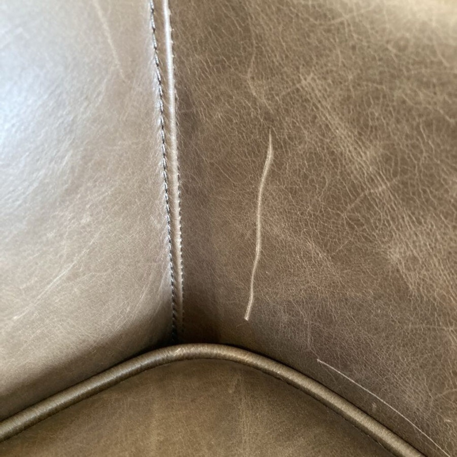 Pottery Barn Irving Square Arm Leather Chair - image-9