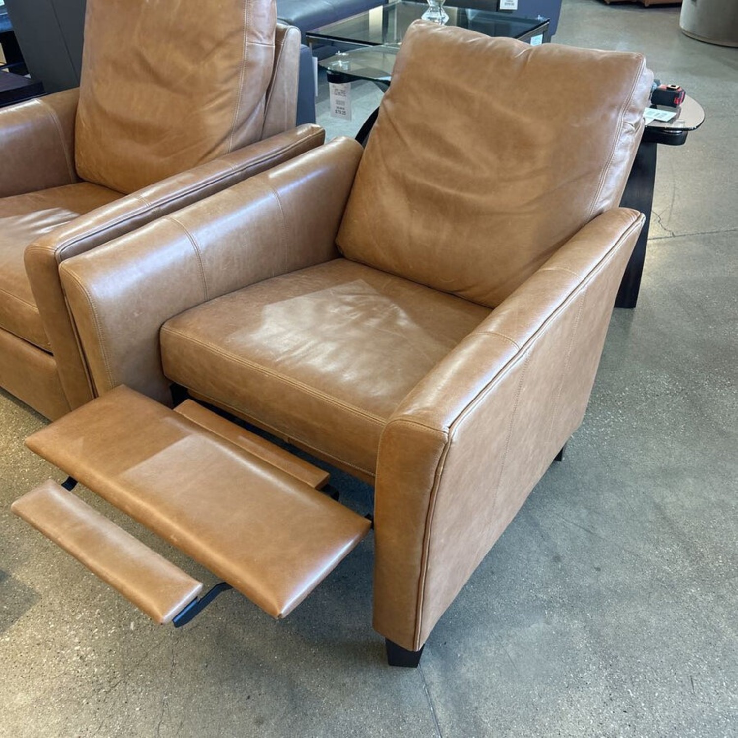 Ballard Designs Layla Leather Pushback Recliner - image-6