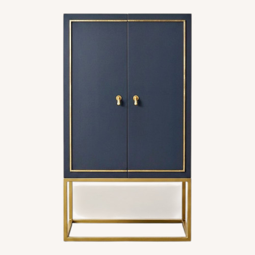 Used Ballard Designs Harper Campaign Bar Cabinet for sale on AptDeco