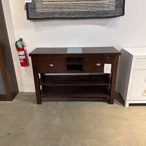 Used Tiered 2-Drawer Utility Console Table for sale on AptDeco