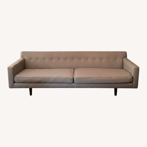 Used Vintage/Antique Light Gray Fabric 3+ Seater Sofa for sale on AptDeco