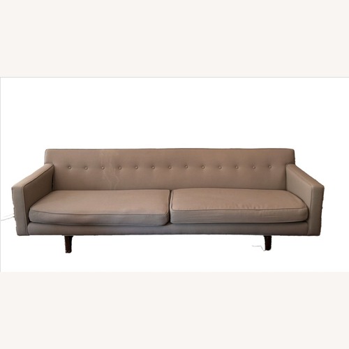Used Vintage/Antique Light Gray Fabric 3+ Seater Sofa for sale on AptDeco