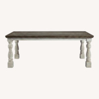 Ashley Furniture Light Gray Wood Dining Table