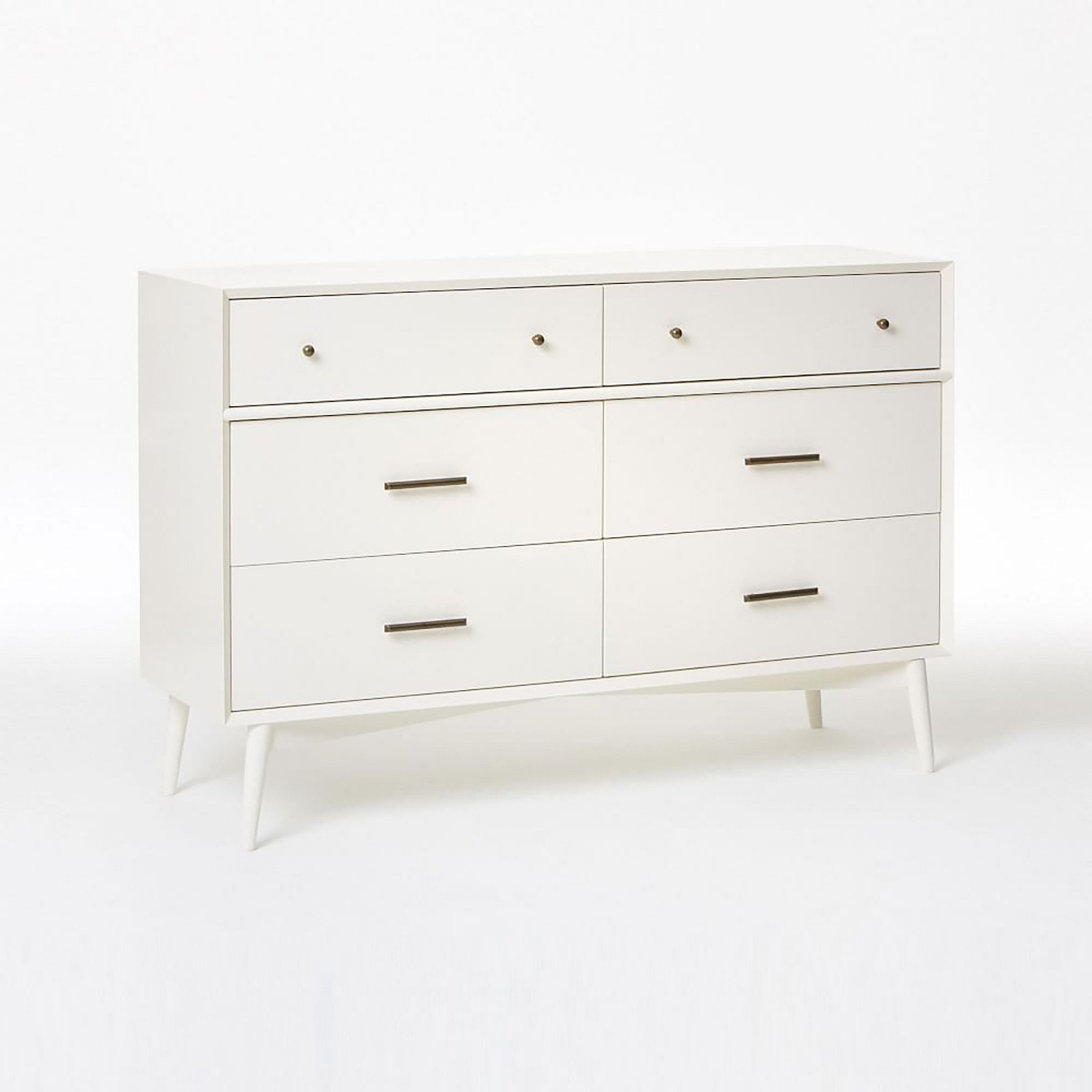 West Elm White Wood Dresser - image-4