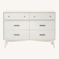 West Elm White Wood Dresser