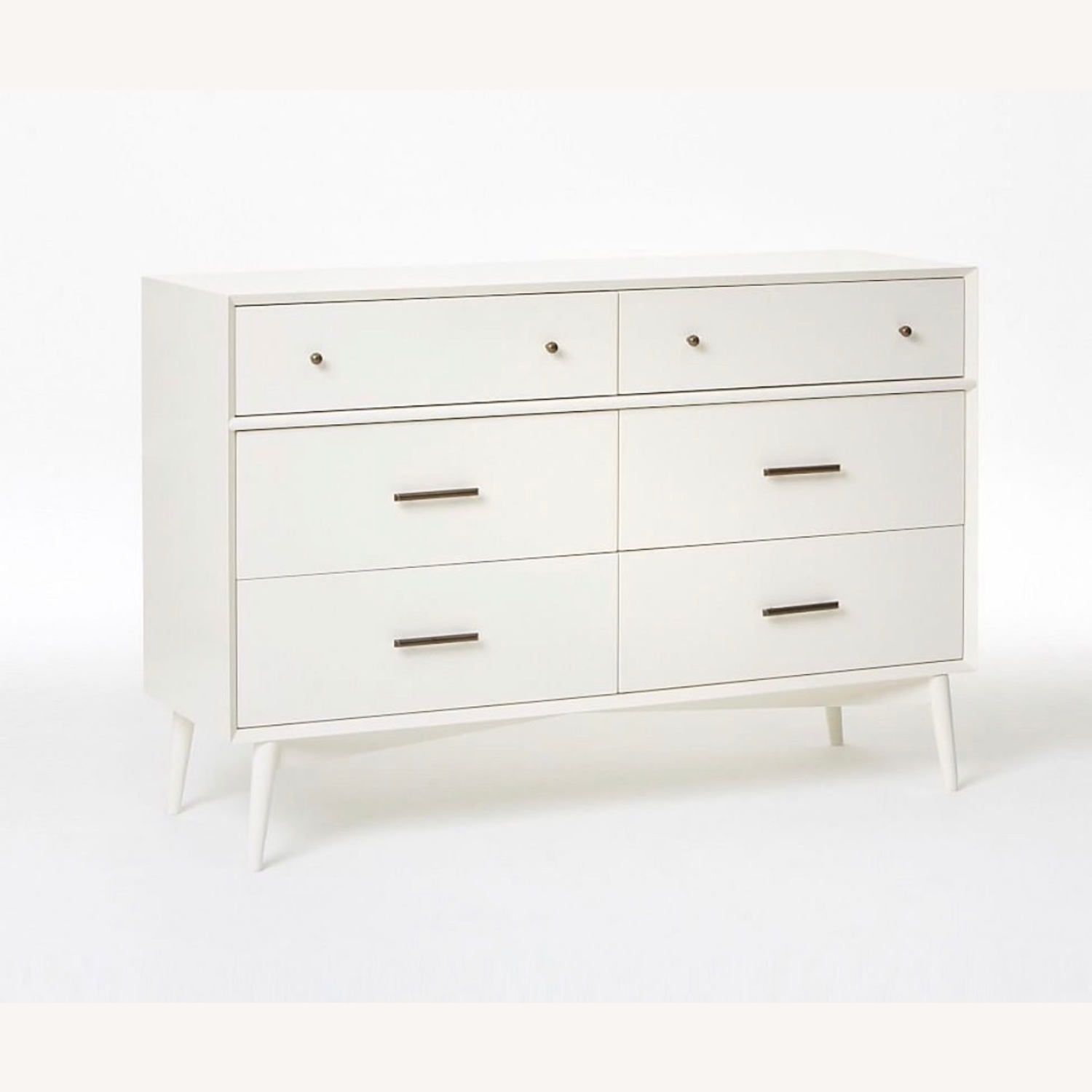West Elm White Wood Dresser - image-1