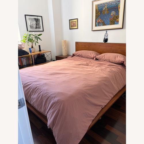 Used West Elm Mid Century Modern Queen Bed for sale on AptDeco