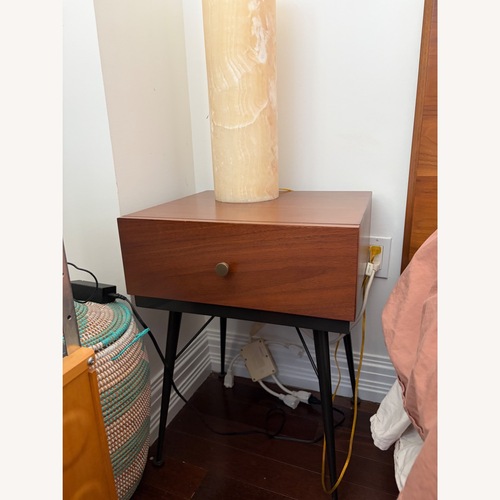 Used West Elm Mid Century Walnut Paulson Nightstand for sale on AptDeco