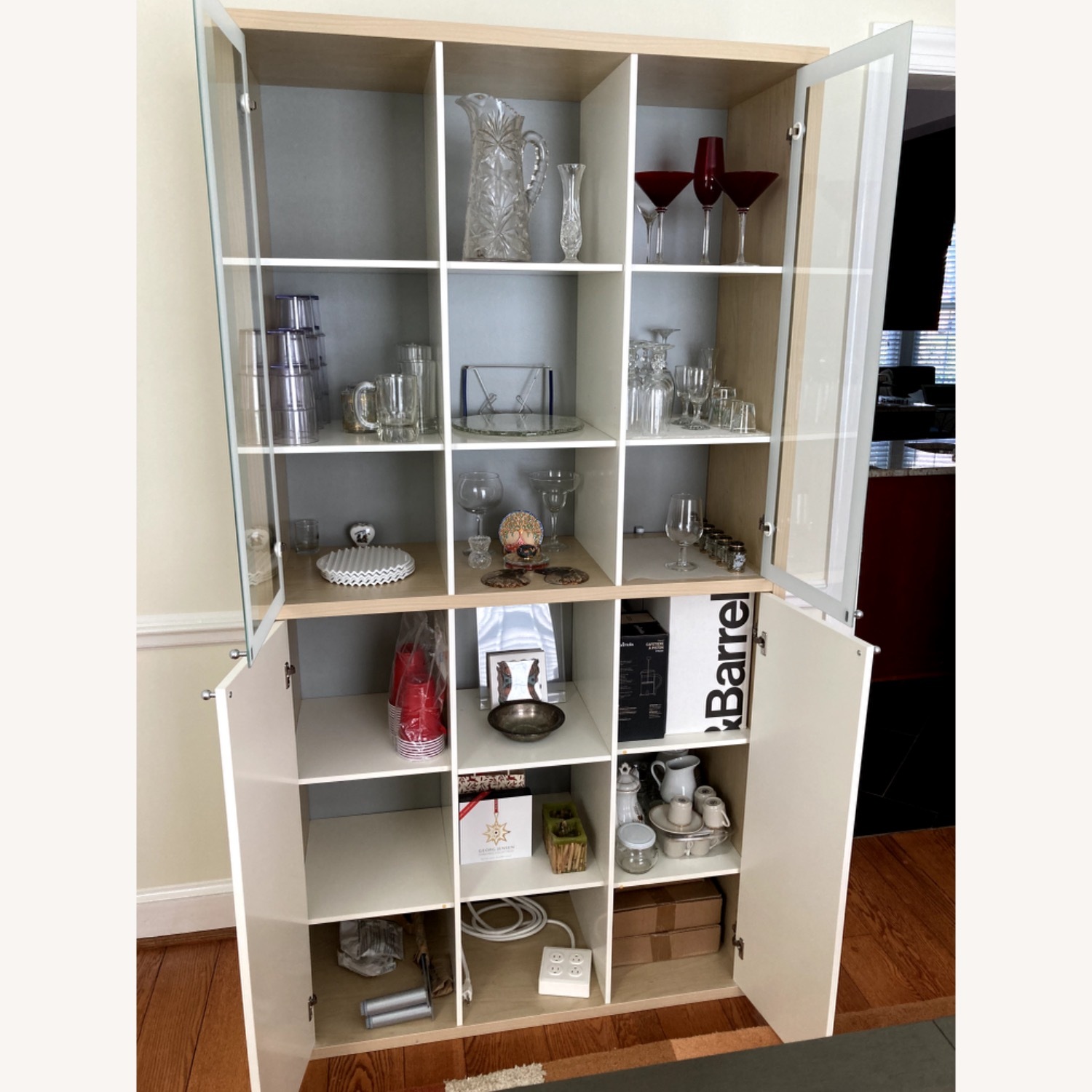 IKEA White Wood Veneer Wall Unit - image-2