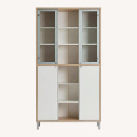 IKEA White Wood Veneer Wall Unit