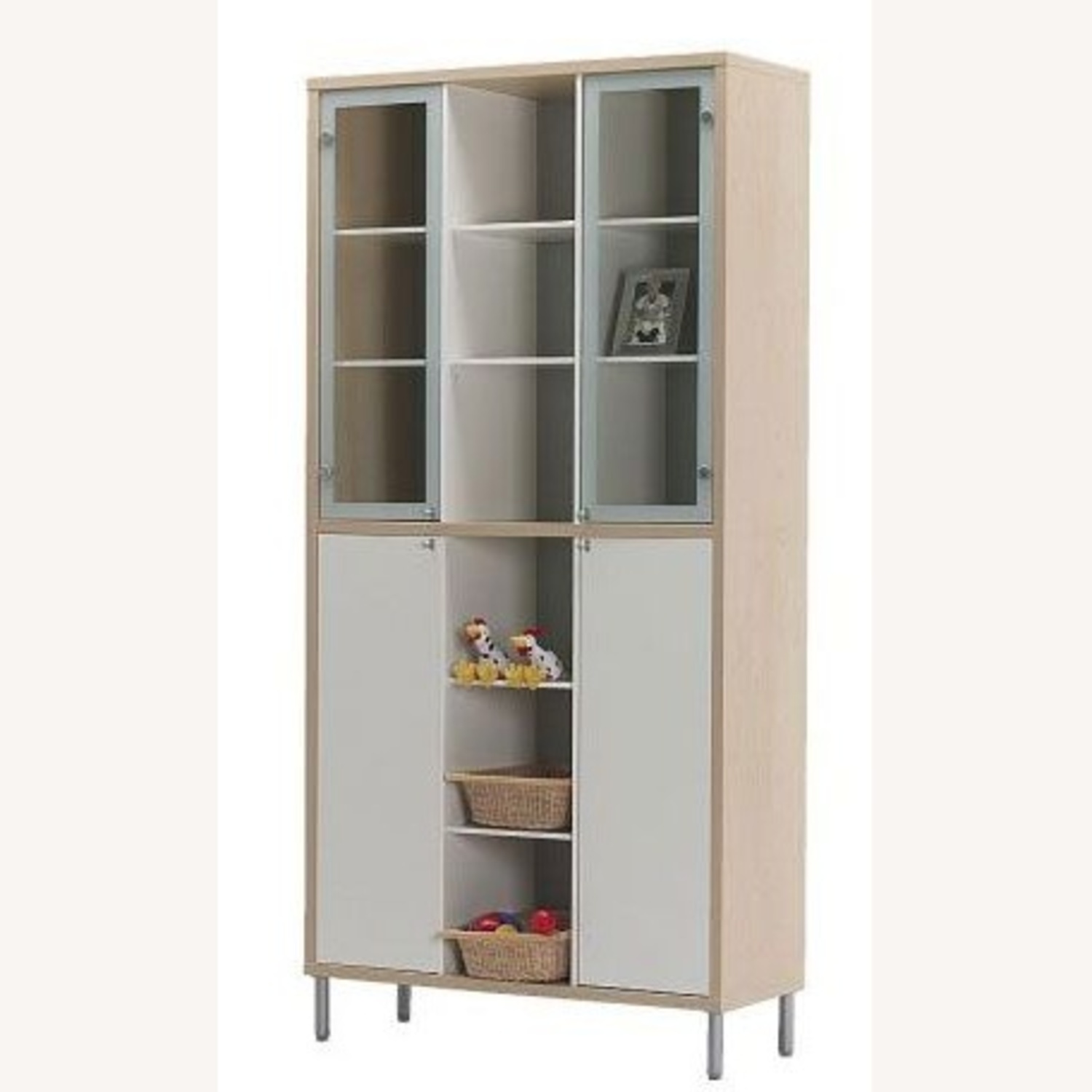 IKEA White Wood Veneer Wall Unit - image-4