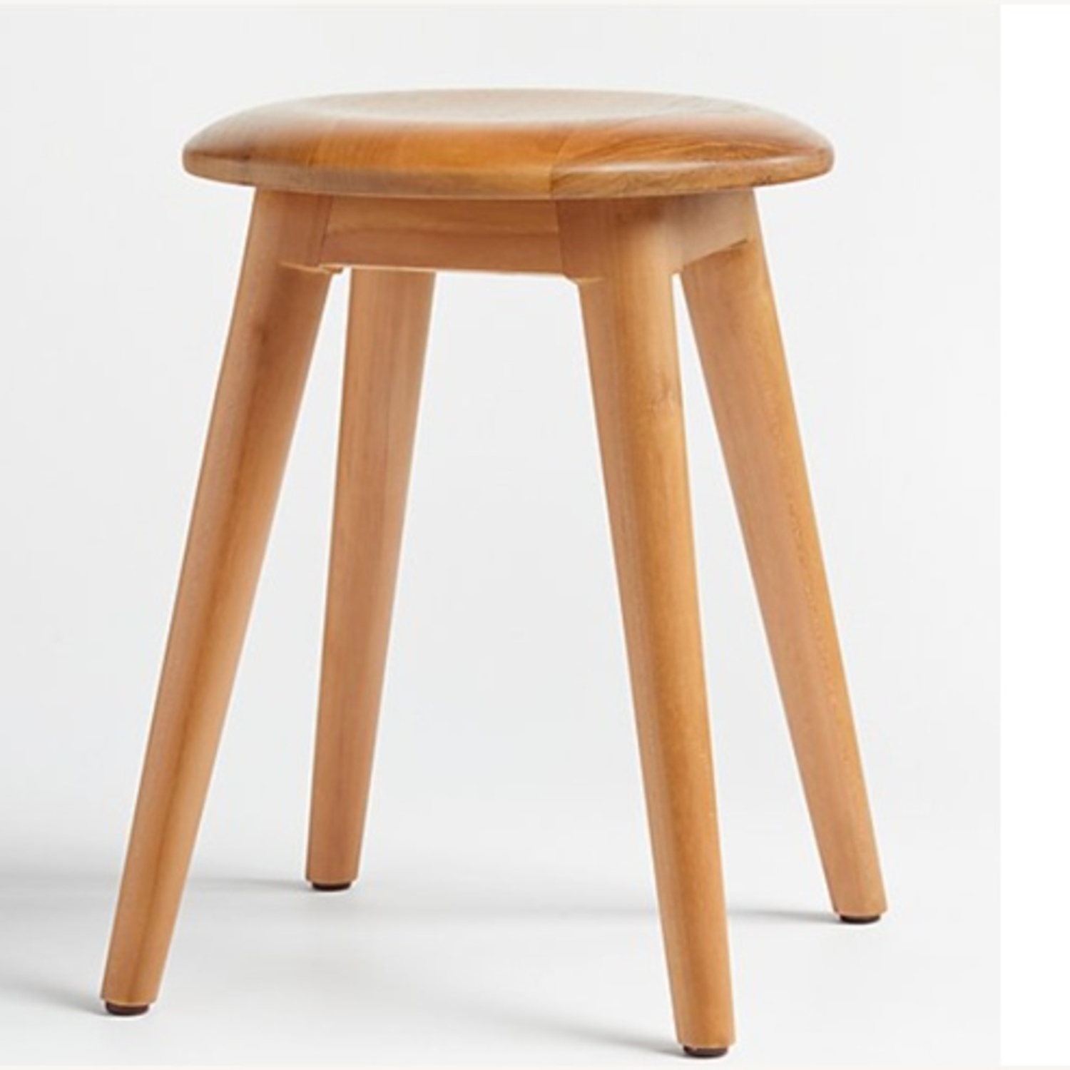 Crate & Barrel Tulio Dark Brown Wood Stool - image-4