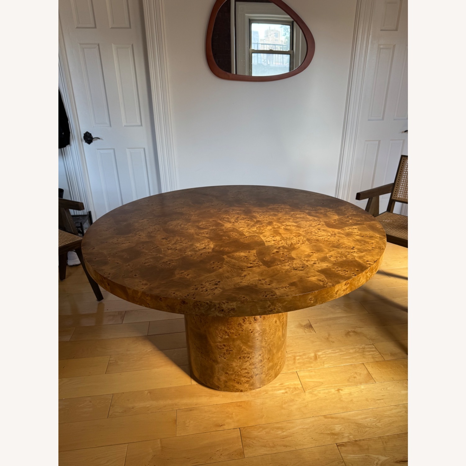 Restoration Hardware Belmont Burl Natural Wood Dining Table - image-4