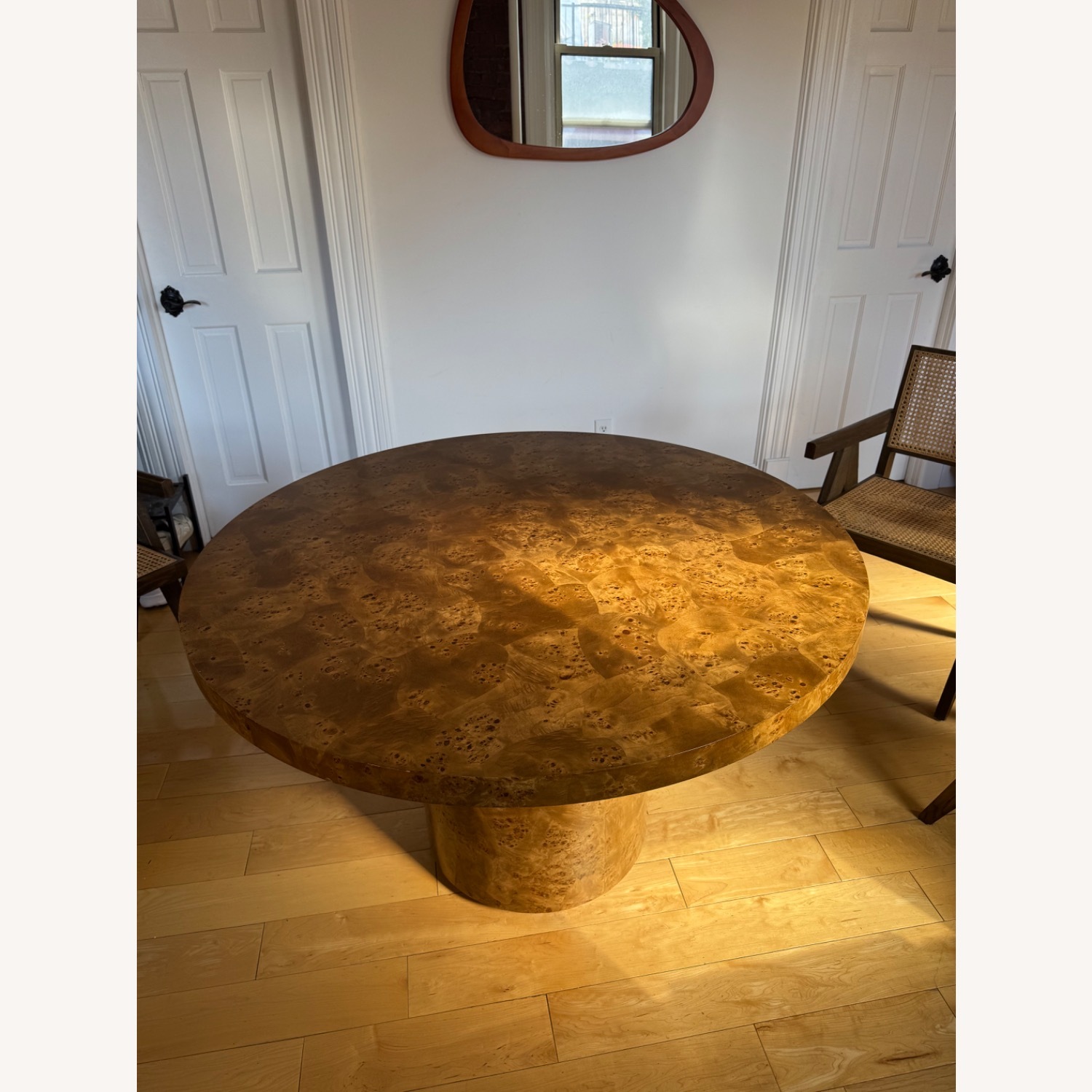 Restoration Hardware Belmont Burl Natural Wood Dining Table - image-1