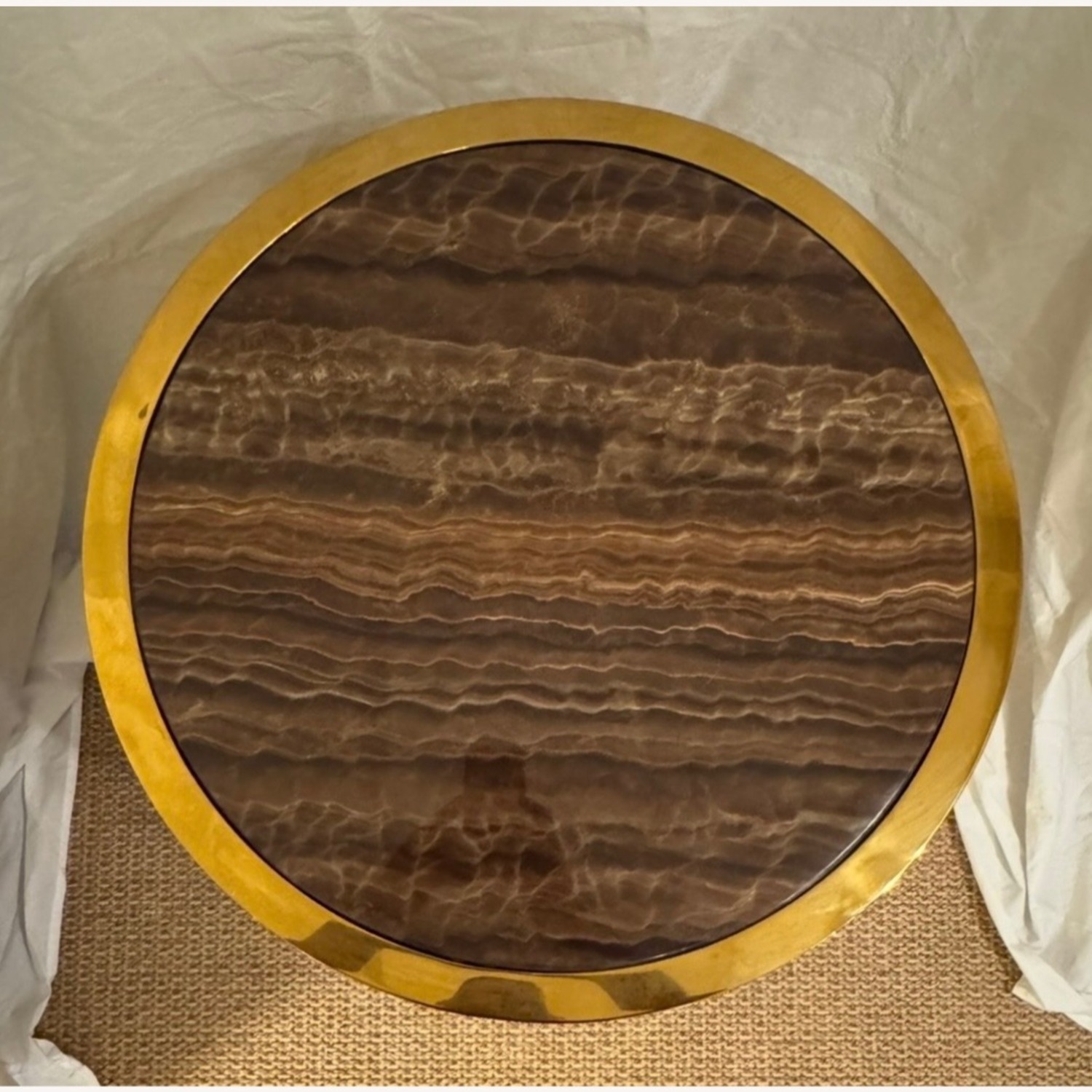 Brass & Marble End Tables - image-3