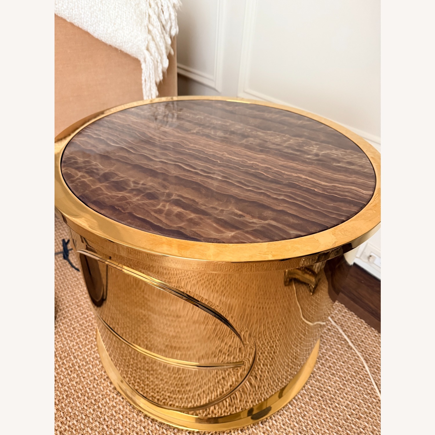 Brass & Marble End Tables - image-5