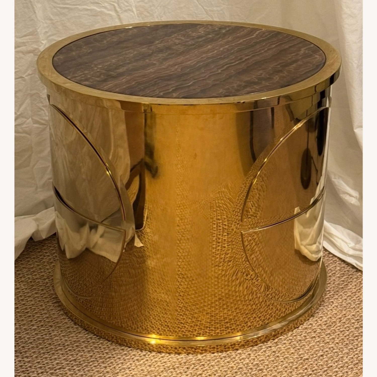 Brass & Marble End Tables - image-2