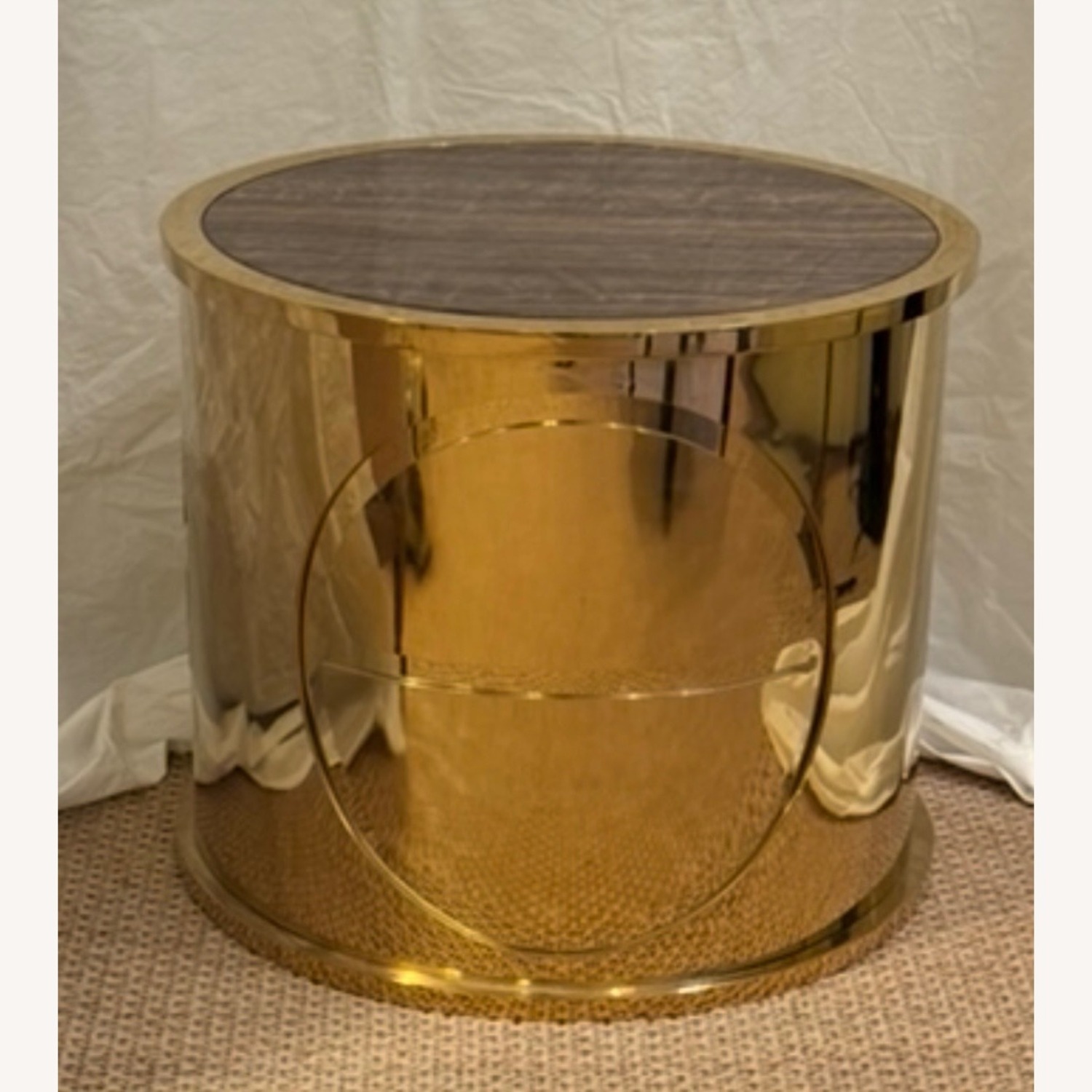 Brass & Marble End Tables - image-4