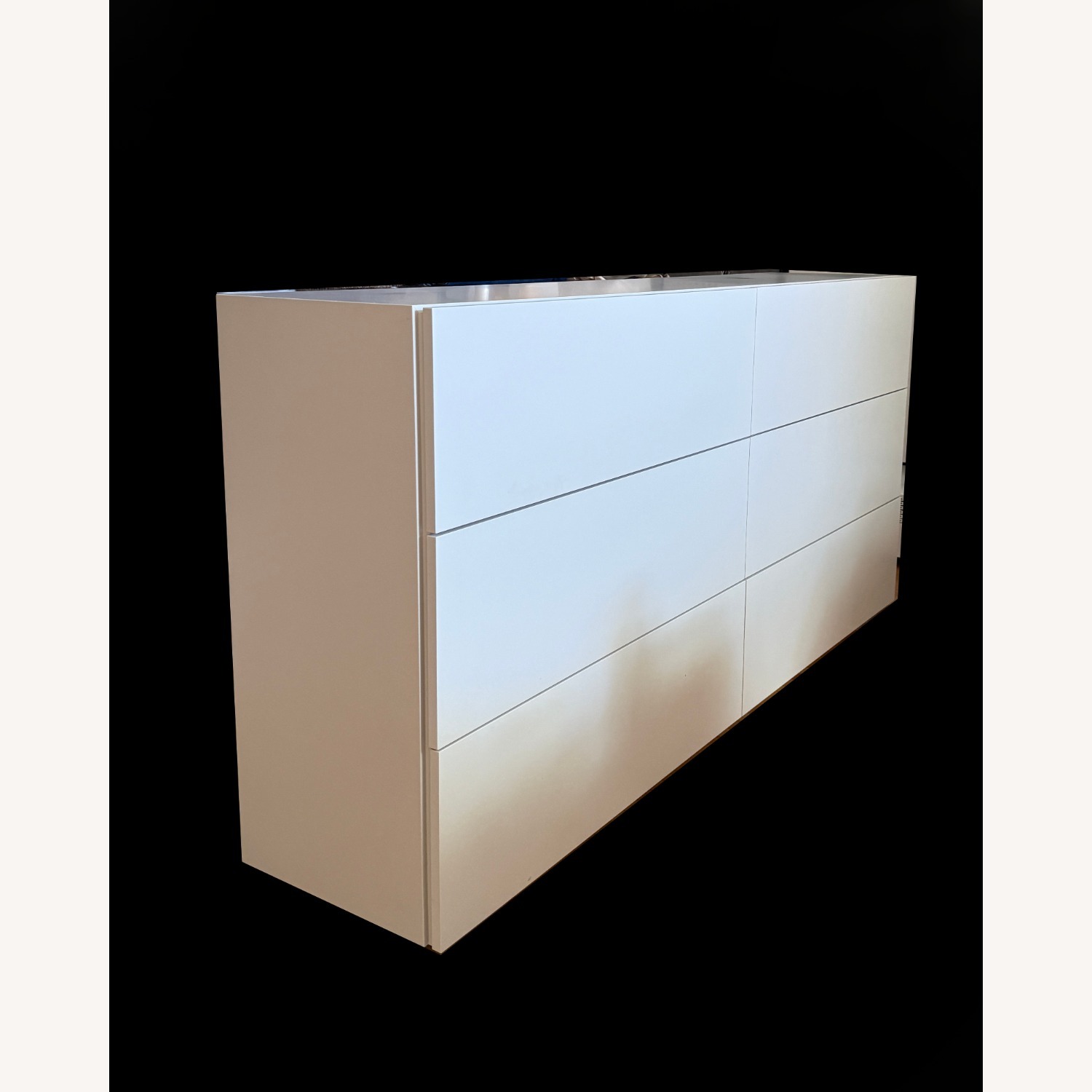 Made in Italy Matte Grey Laquer 6 Drawer Dresser - image-4