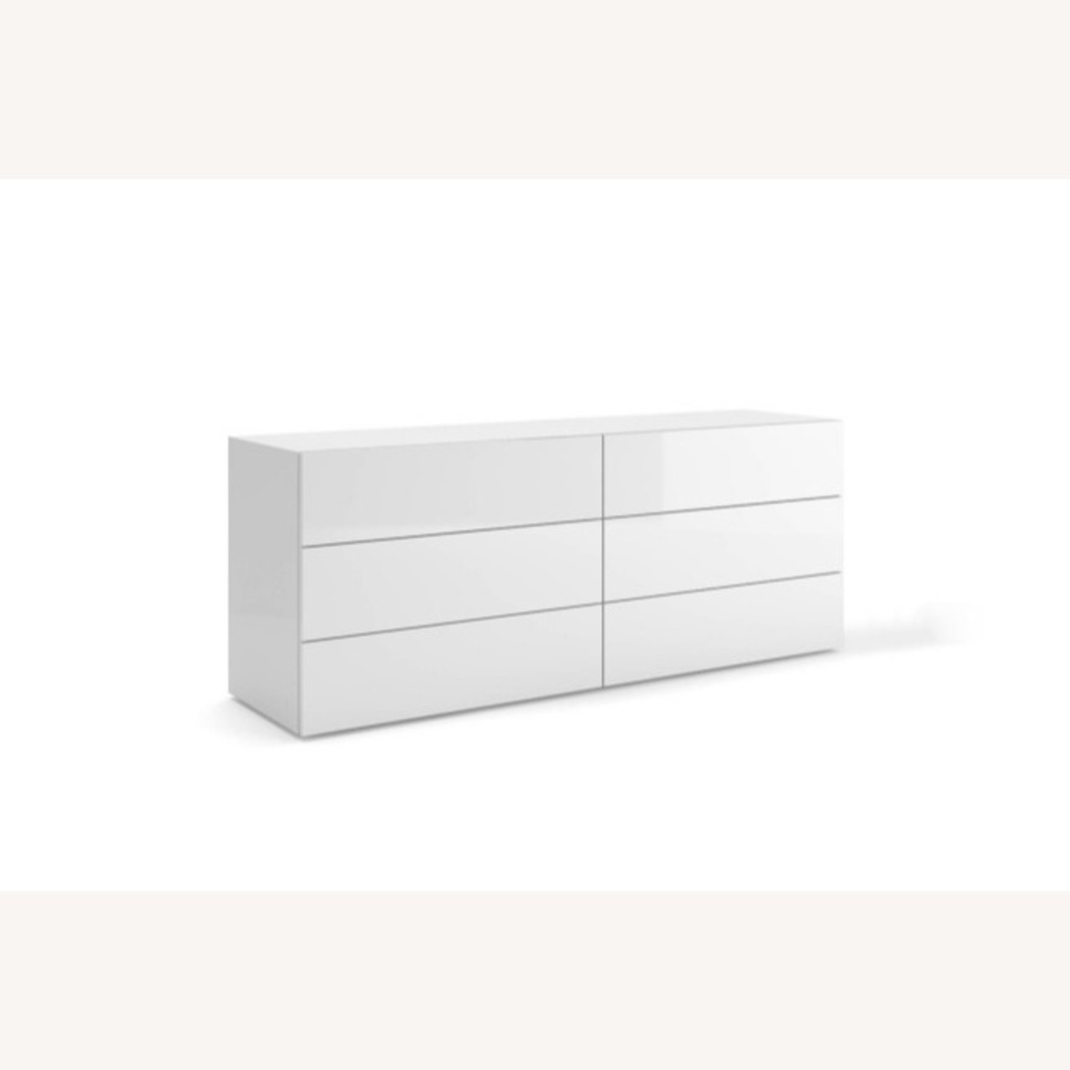 Made in Italy Matte Grey Laquer 6 Drawer Dresser - image-1