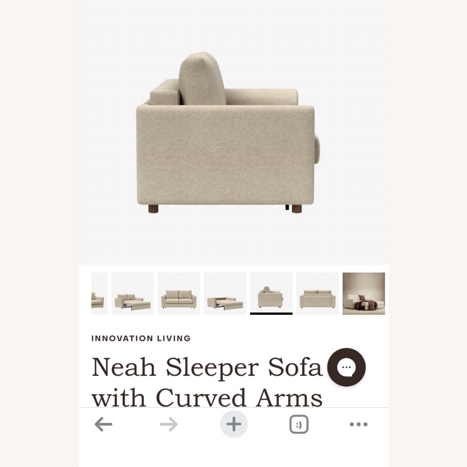 Neah Sleeper Sofa with Curved Arm- Queen  - image-3