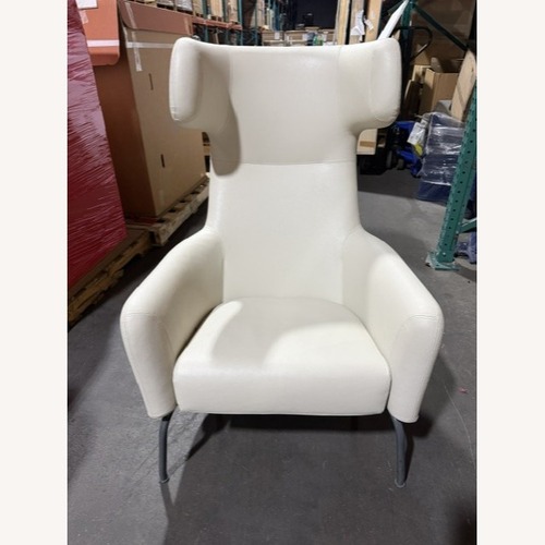 Used Softline A/S Havanna White Leather Armchair for sale on AptDeco
