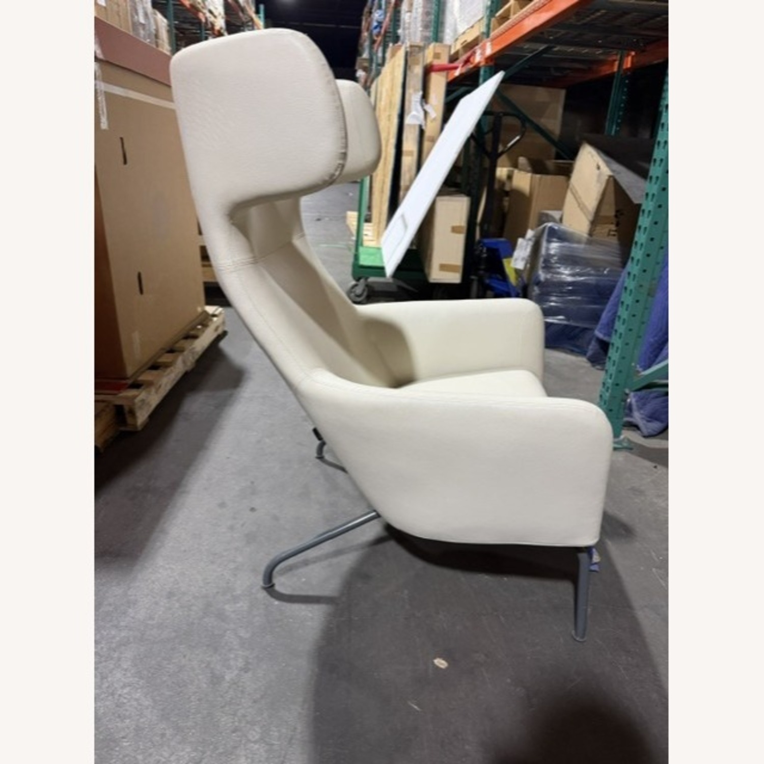 Softline A/S Havanna White Leather Armchair - image-3